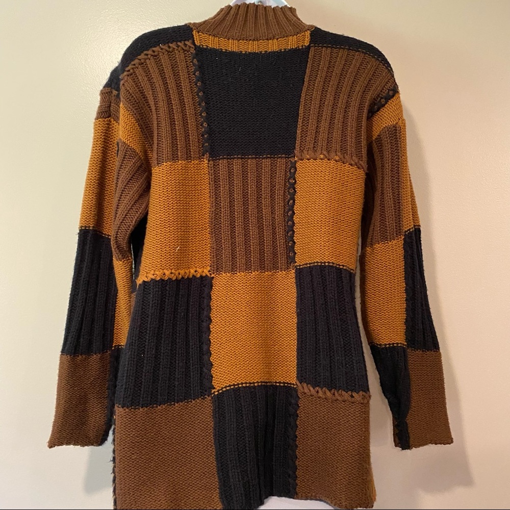 Patchwork Knitted Turtle Neck - image 5